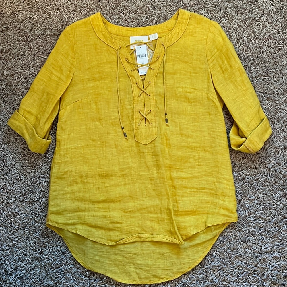 Anthro Maeve linen top